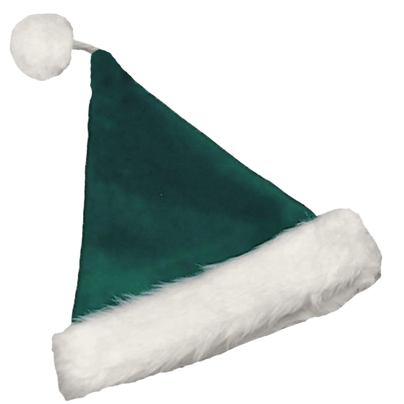 Velvet Santa Hat Green