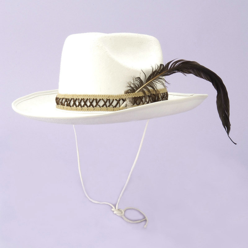 White Flocked Cowboy Hat