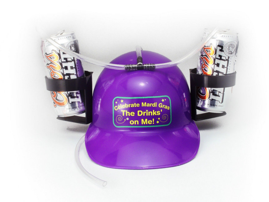 Mardi Gras Drinking Helmet Adult