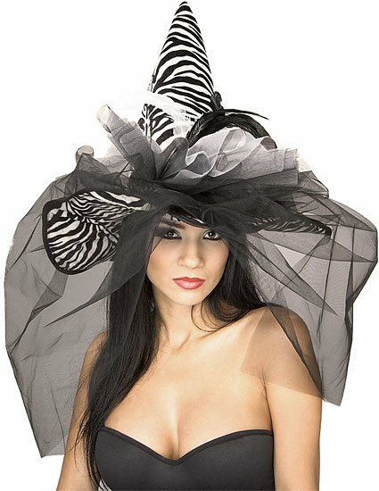 Zebra Witch Hat Adult