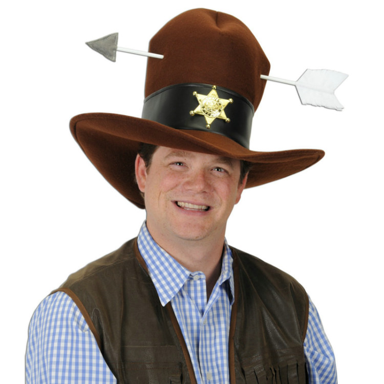 Western Plush Hat with Arrow