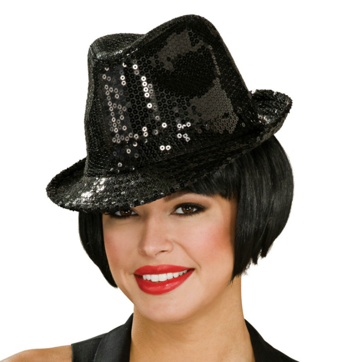 Sequin Fedora Hat Adult