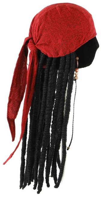 Jack Sparrow Adult Scarf with Dreads