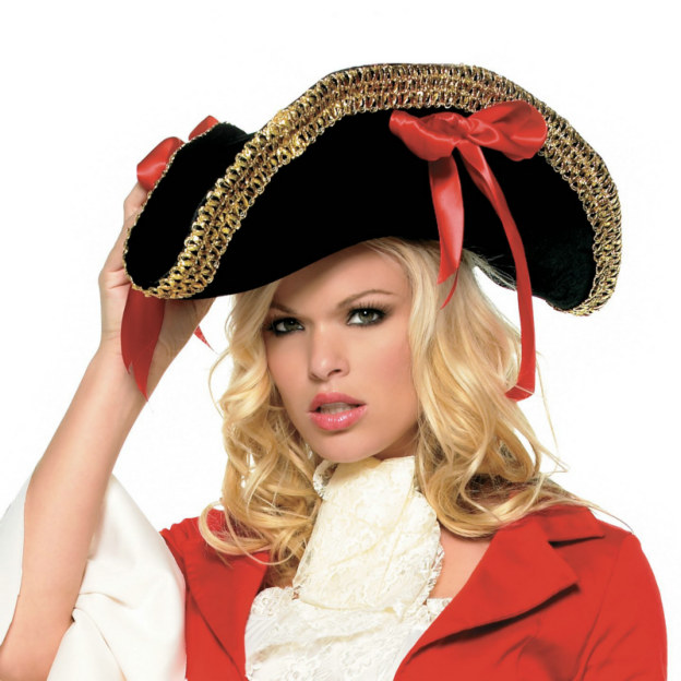 Adult Pirate Hat with Gold Trim