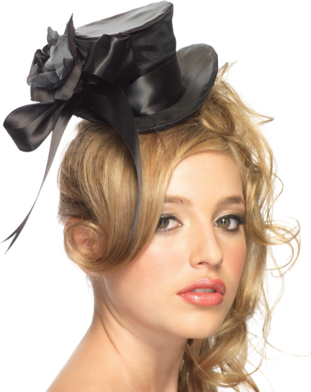 Satin Top Hat Adult Black