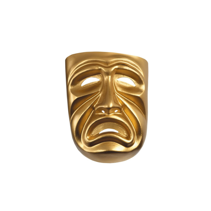 Gold Tragedy Mask