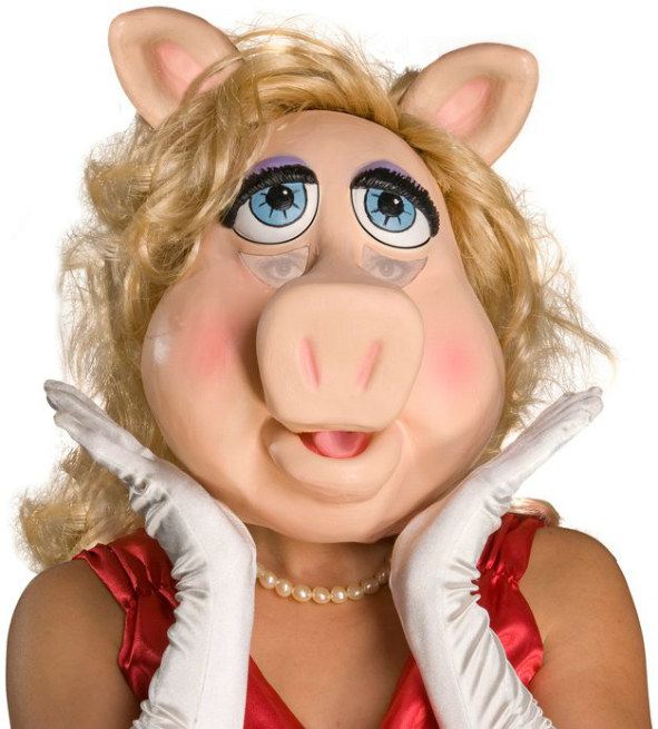 The Muppets Ms. Piggy Deluxe Overhead Latex Mask Adult