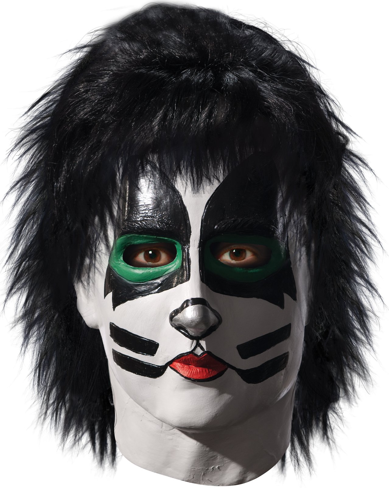 KISS - Catman Latex Full Mask With Hair Adult