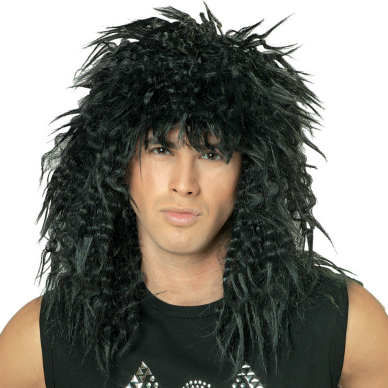 Rock Star 80's Wig (Black) Adult