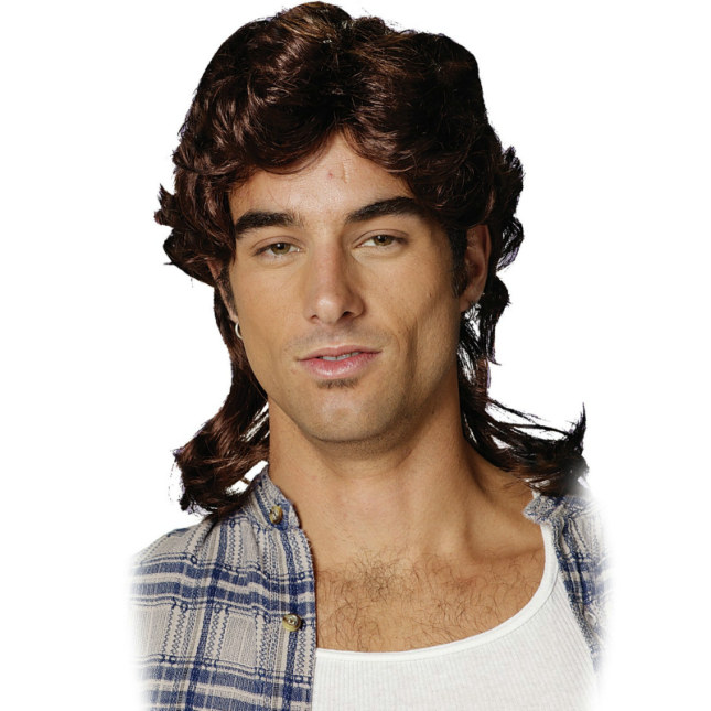 Mullet (Brown) Wig Adult