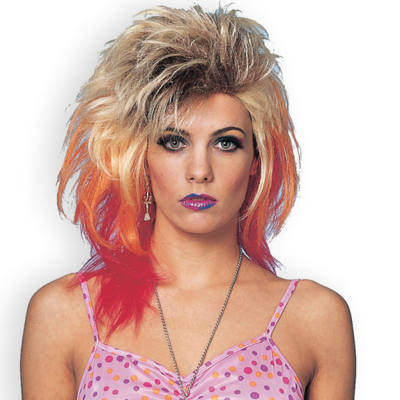 80's Glam Wig (Multi-Colored) Adult