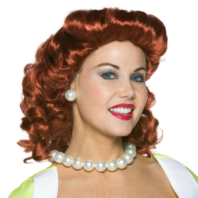 Vintage Housewife Wig - Red