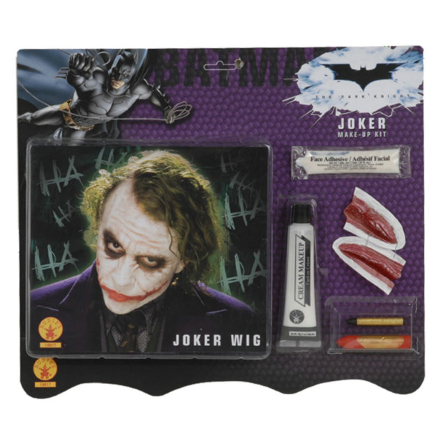 Batman Dark Knight Deluxe Joker Makeup Kit with Wig Costume