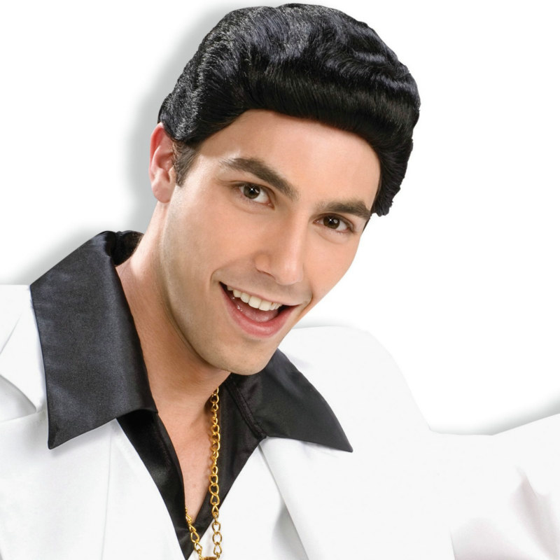 Disco Dude Black Wig