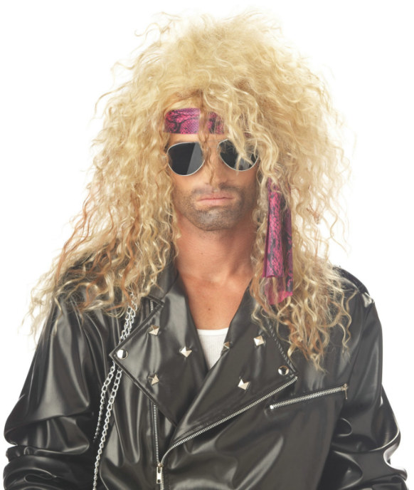 Heavy Metal Rocker Blonde Adult Wig