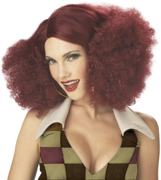 Disco Sensation (Burgundy) Adult Wig