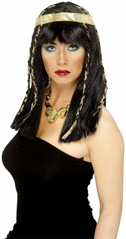 Egyptian With Gold Headband Adult Wig