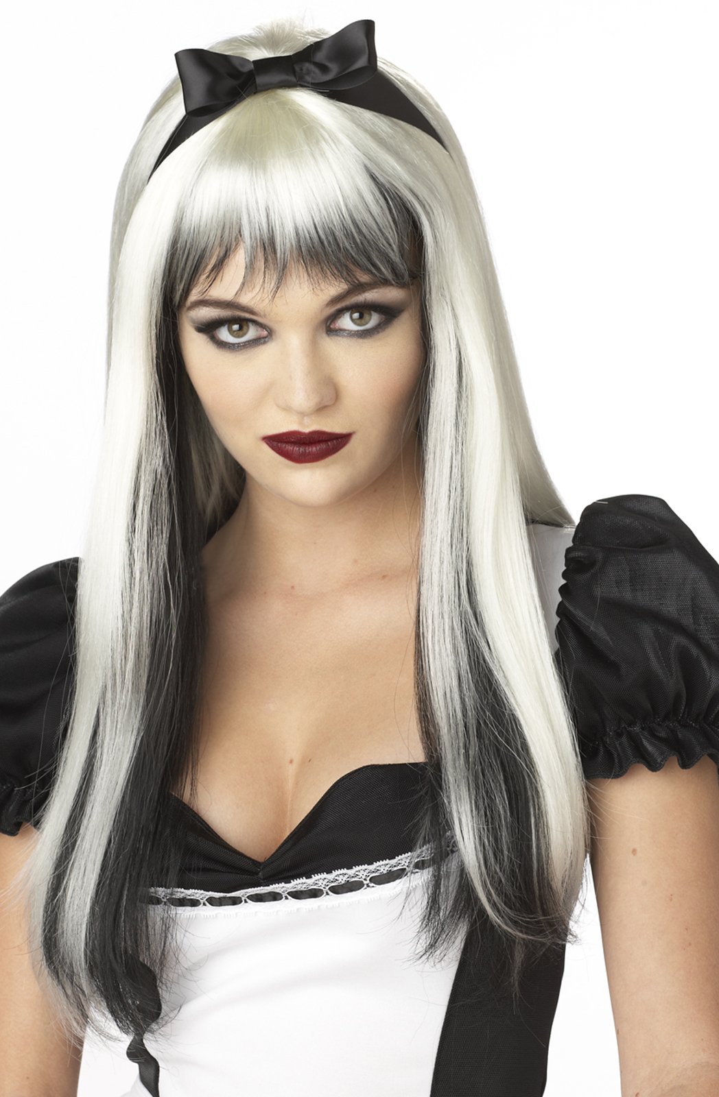 Enchanted Tresses (Black / White) Adult Wig