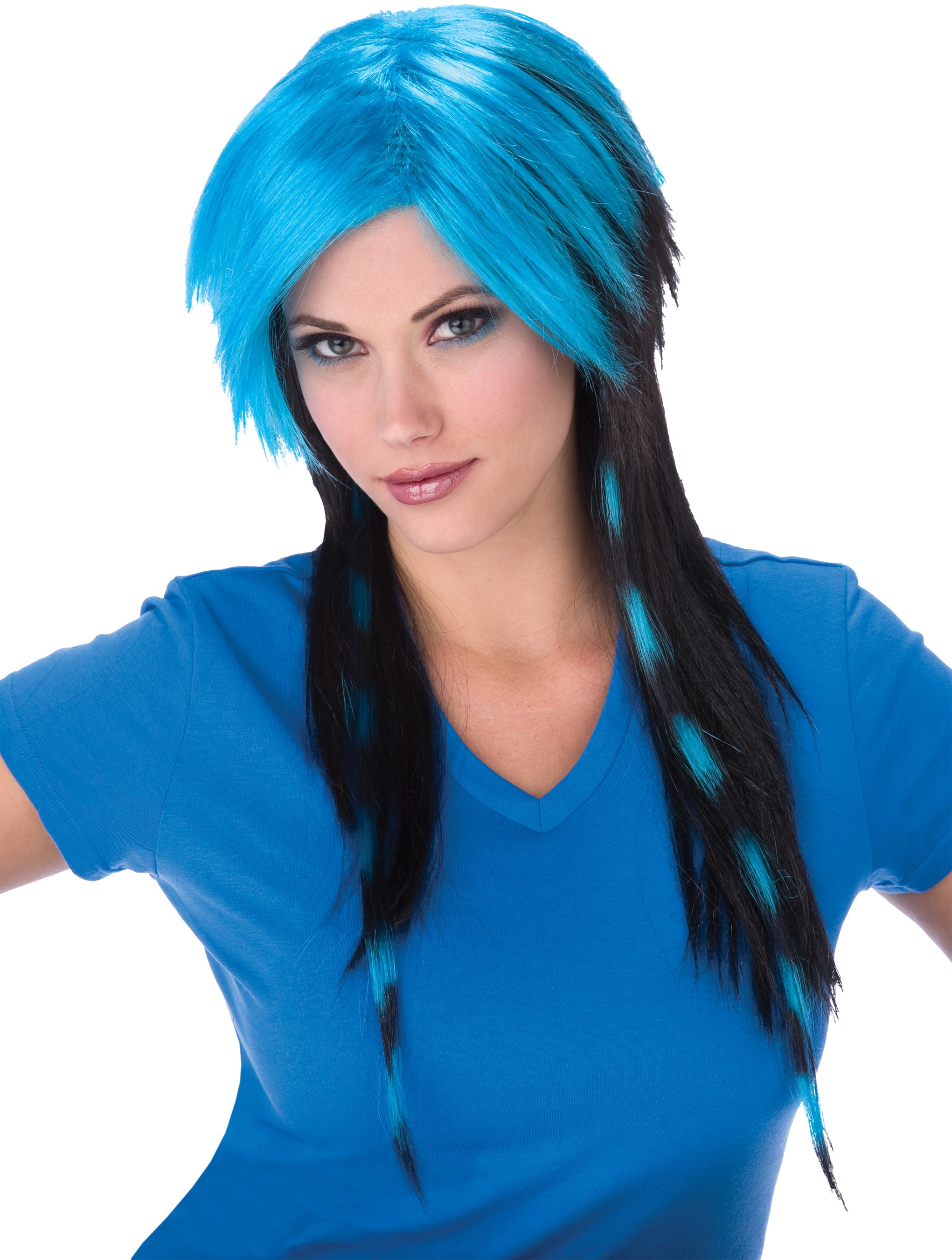 Blue Raccoon Tail Adult Wig