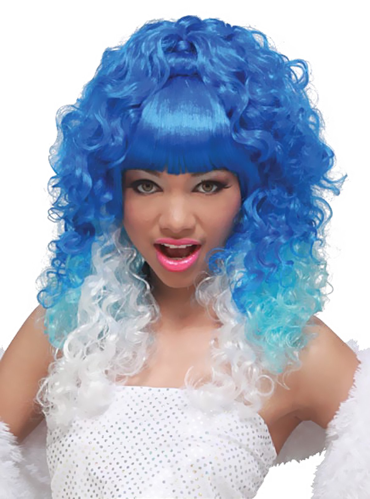 Rap Princess (Blue/White) Adult Wig