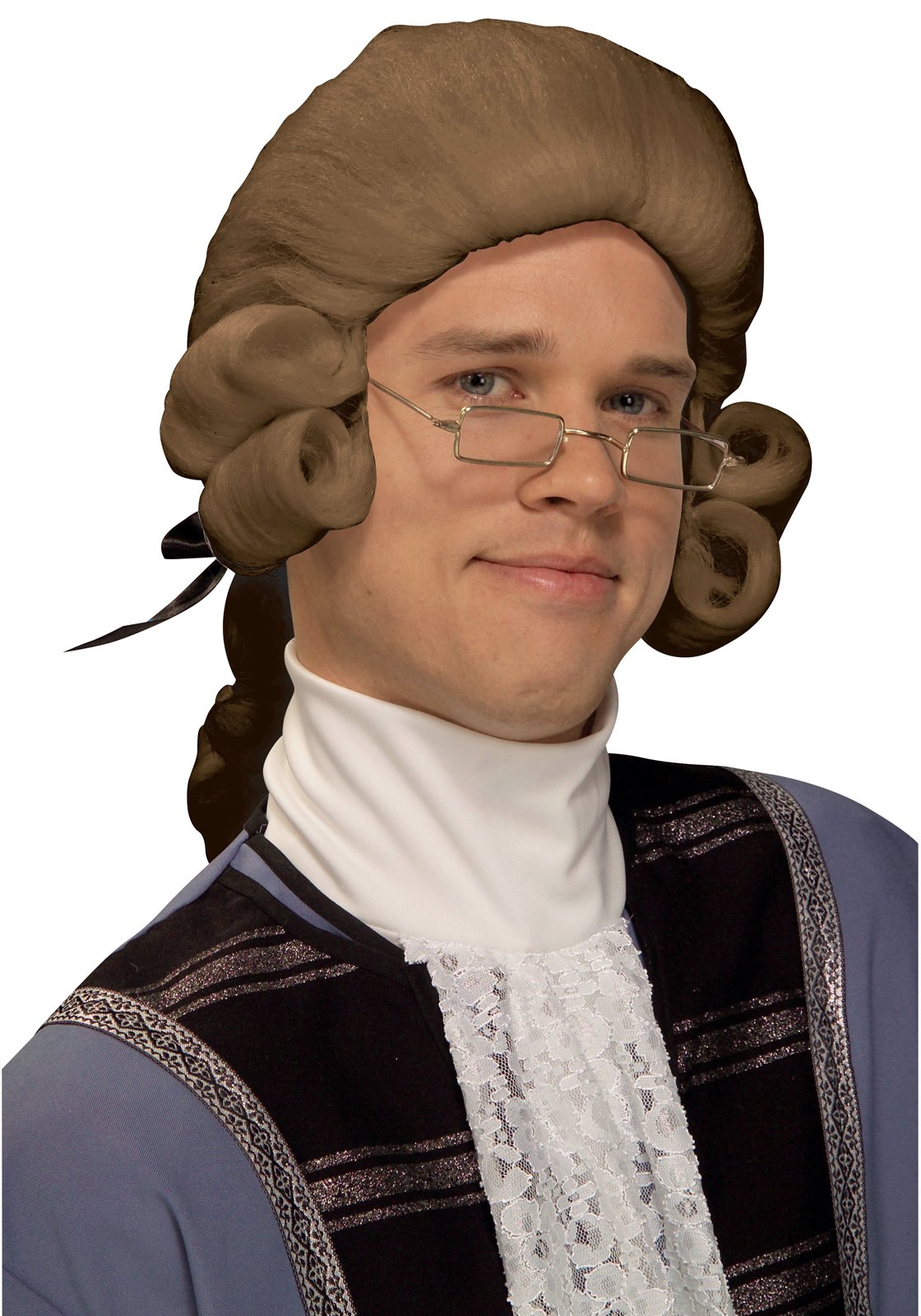 Men&#39;s Colonial Adult Wig (Brown)