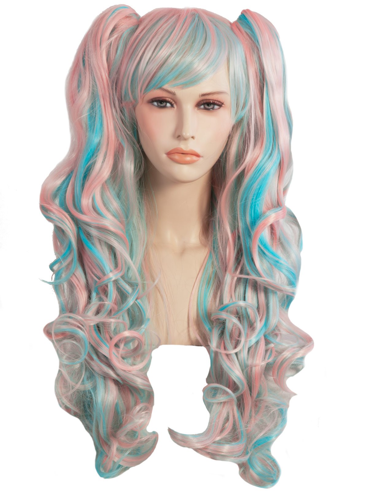 Blue And Pink Cosplay Adult Wig