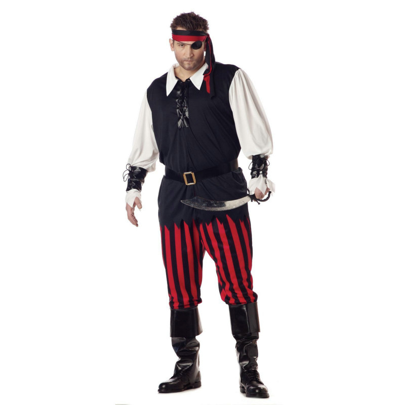 Cutthroat Pirate Plus Adult Costume