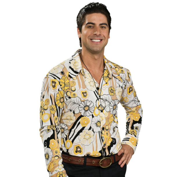 Feelin' Groovy Shirt (Yellow) Adult Costume