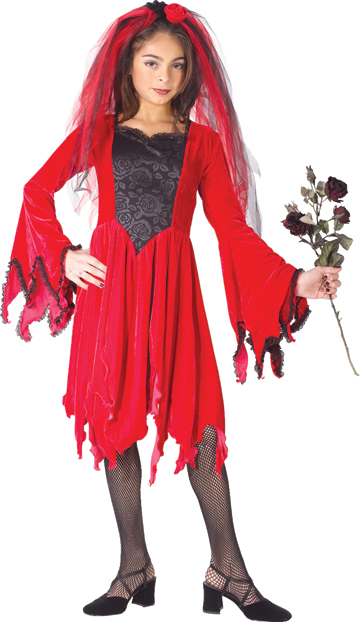 Velvety Devil Bride: Child Costume