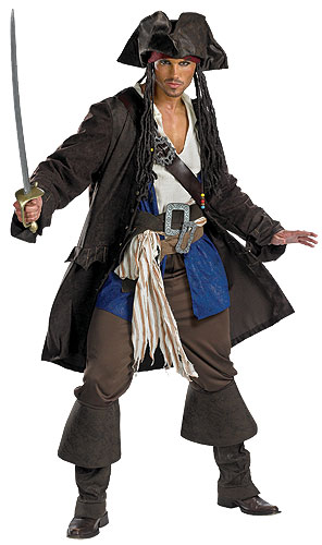 Adult Prestige Captain Jack Sparrow Costume