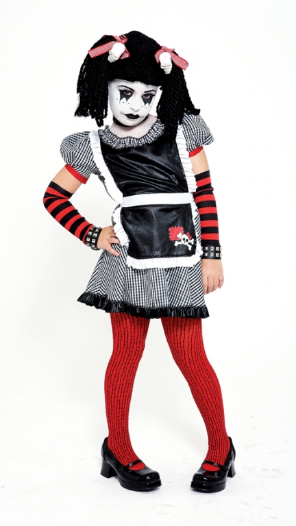 Gothic Rag Doll Child Costume Small