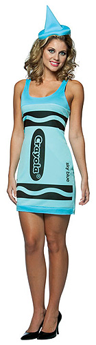 Sexy Sky Blue Crayon Dress