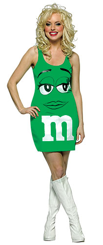 Womens Green M&M Costume