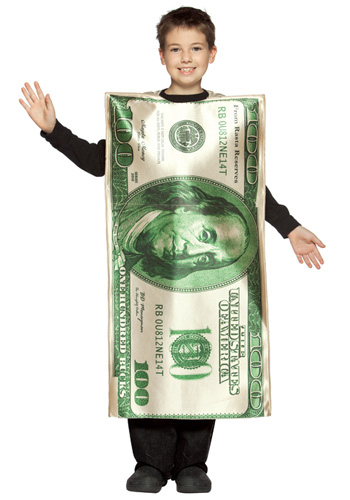 Kids 100 Dollar Bill Costume