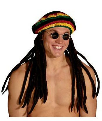 Rasta Hat with Dreadlocks