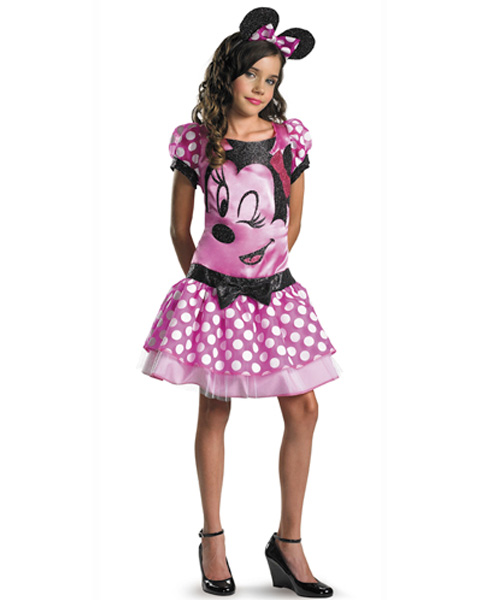 Deluxe Disney Pink Minnie Mouse Girls Costume