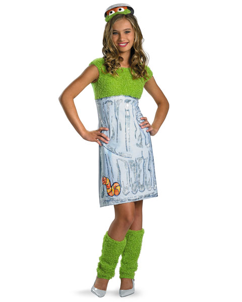 Sesame Street Oscar The Grouch Girls Tween Costume