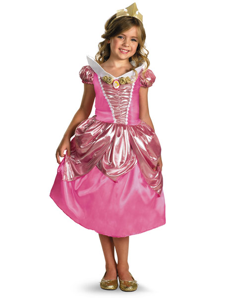 Deluxe Shimmer Disney Sleeping Beauty Aurora Girls Costume