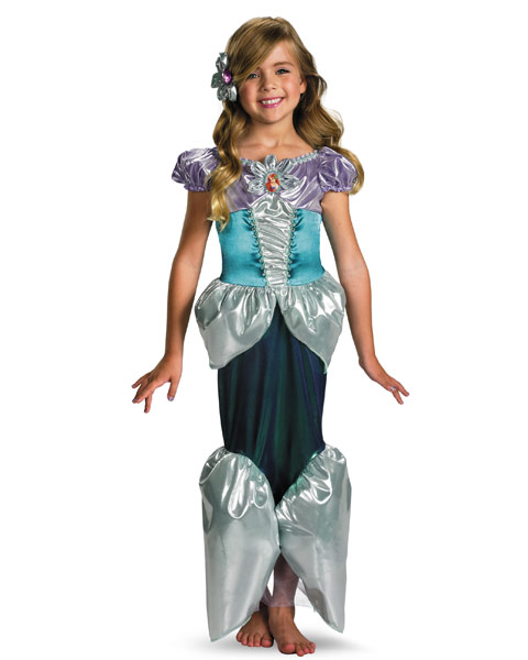 Deluxe Shimmer Disney Ariel Girls Costume