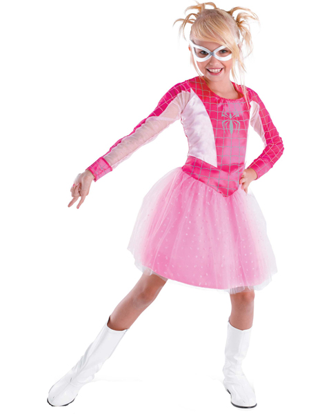 Girls Pink Suited Spider-Girl Costume