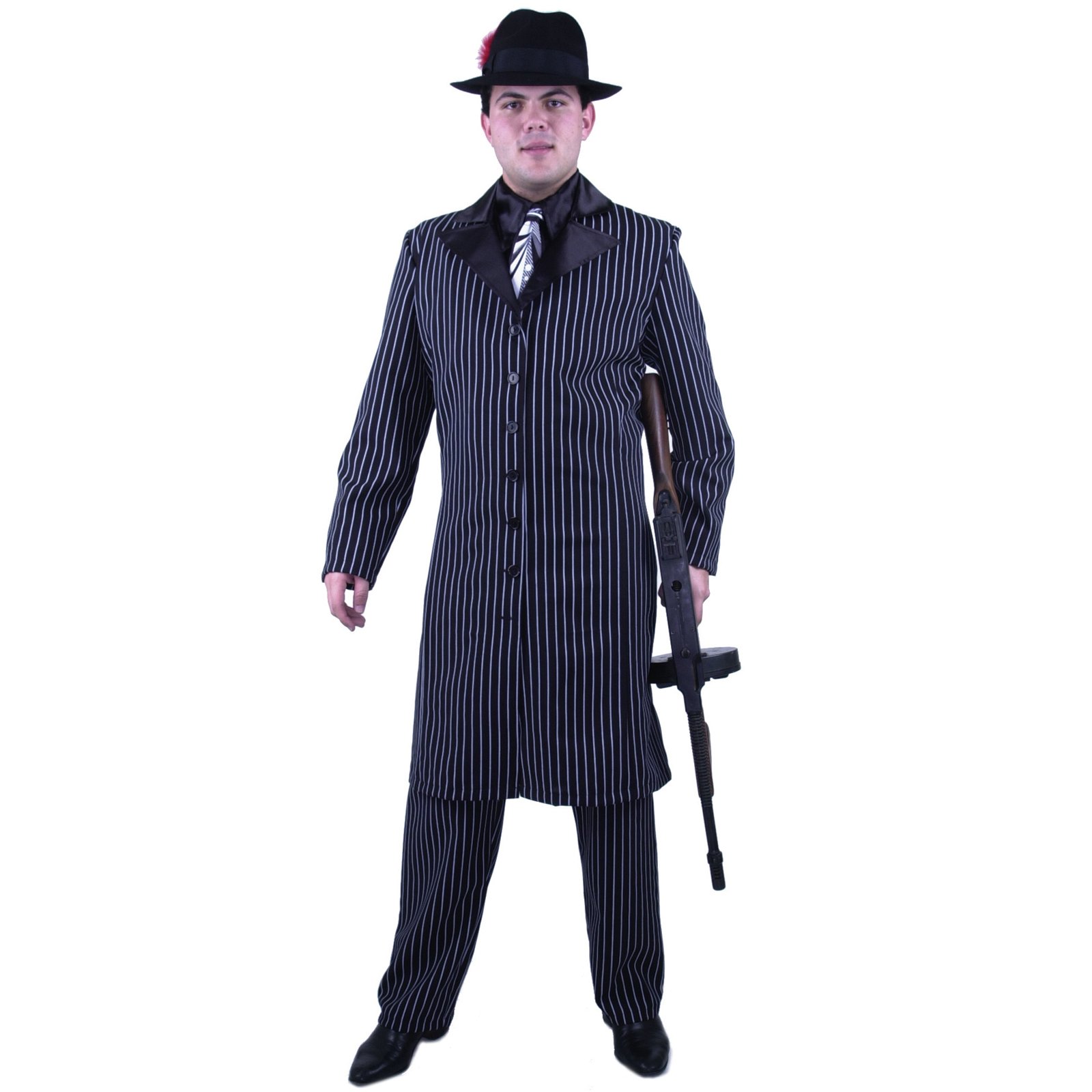 Gangster Suit Long Jacket Plus Adult Costume