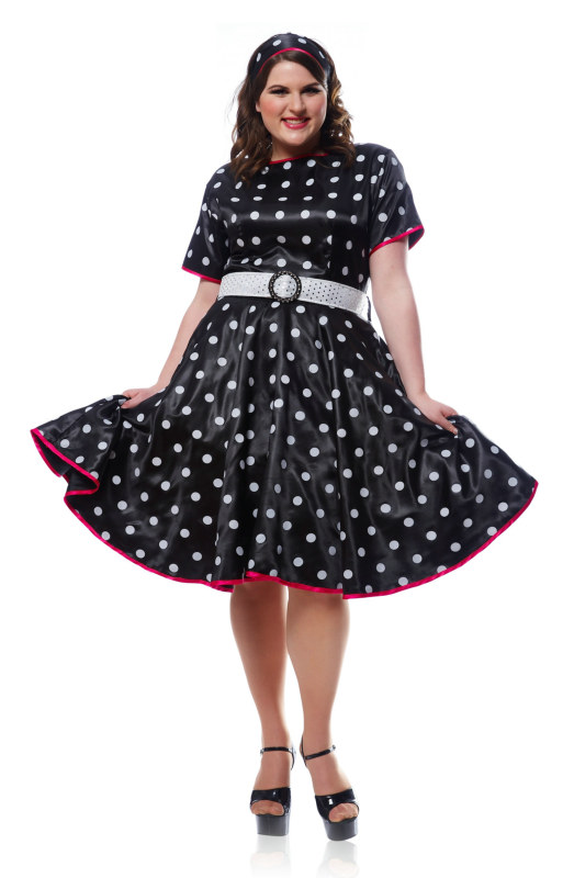 Hot '50s Plus Adult Costume - Black