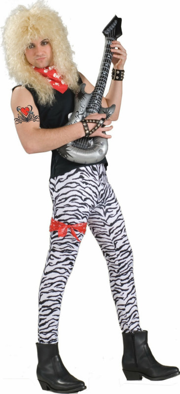 80s White Zebra Adult Pants