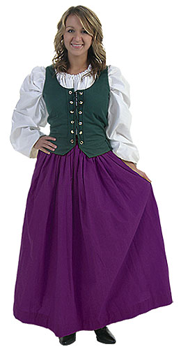 Eggplant Peasant Skirt