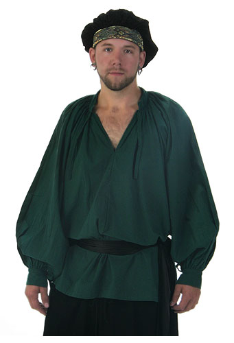 Plus Size Green Renaissance Shirt