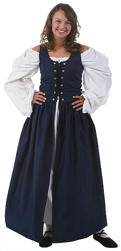 Plus Size Navy Irish Renaissance Dress