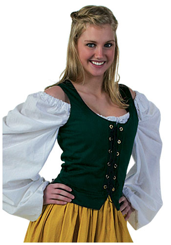 Plus Size Green Twill Bodice