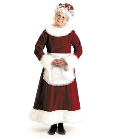 Mrs. Claus Dress Adult Costume