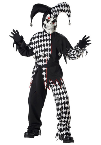 Kids Dark Jester Costume