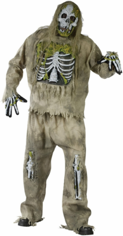 Skeleton Zombie Adult Plus Costume